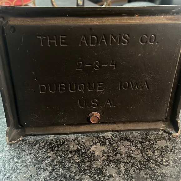 Vintage Adams Company Iowa Goldtone and Black Fireplace Tool Set - Picture 10 of 16